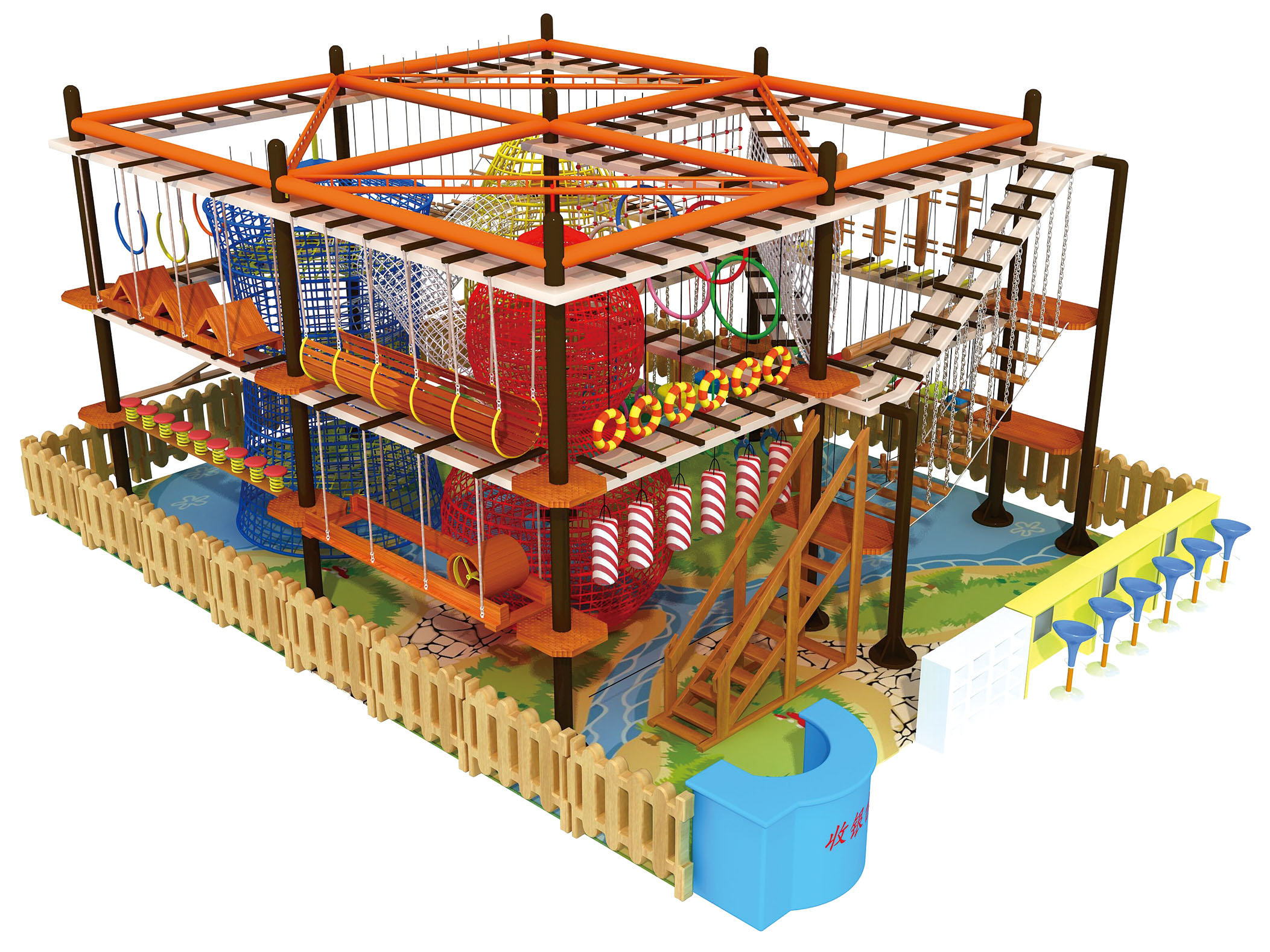 Rope Play Children Playground Equipment For Climbing