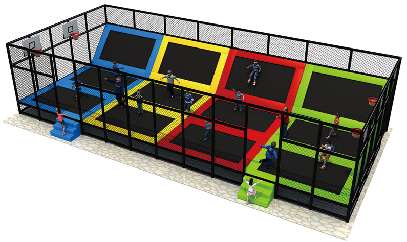 Indoor trampoline bed