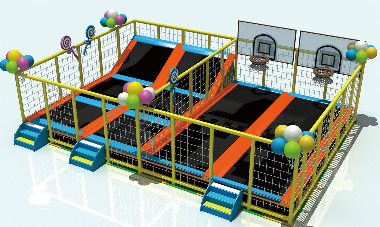 Trampoline bed ,trampoline park professional with stair
