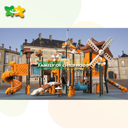 powerful playground children outdoor play equipment with sliding boards