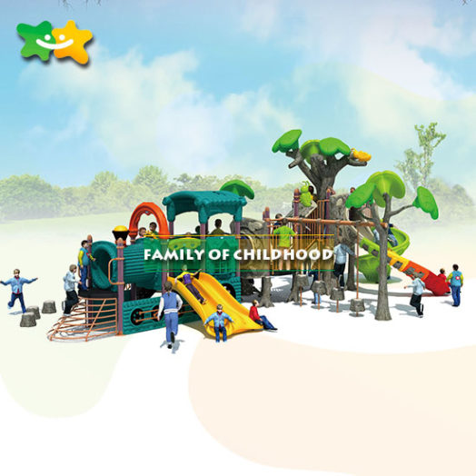 plastic slide tree house kids plastic playground set for school