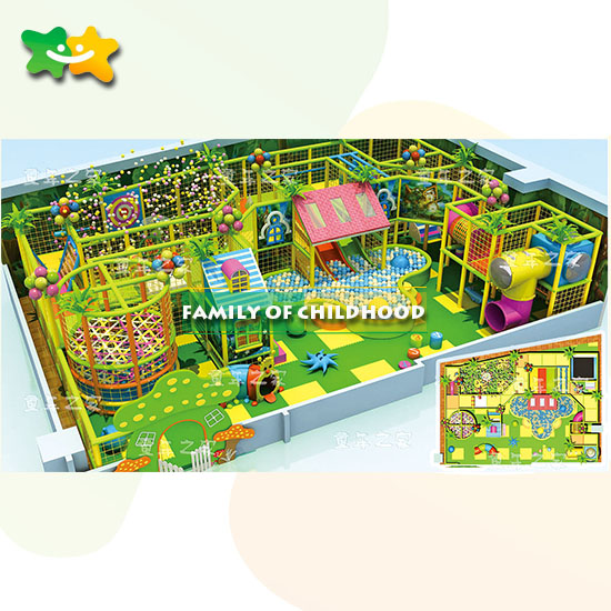 forest theme castle indoor soft playground equipment game for sale