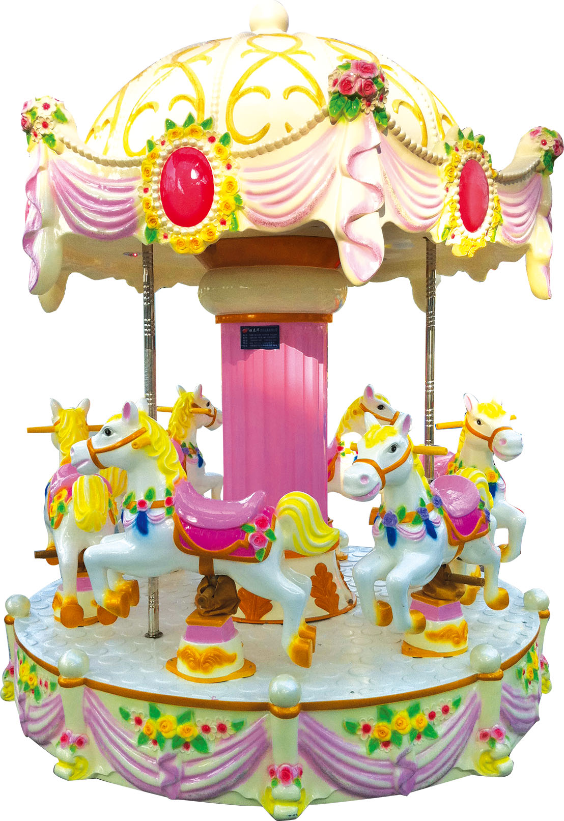 palace carousel amusement equipment merry-go-round for 6 seater