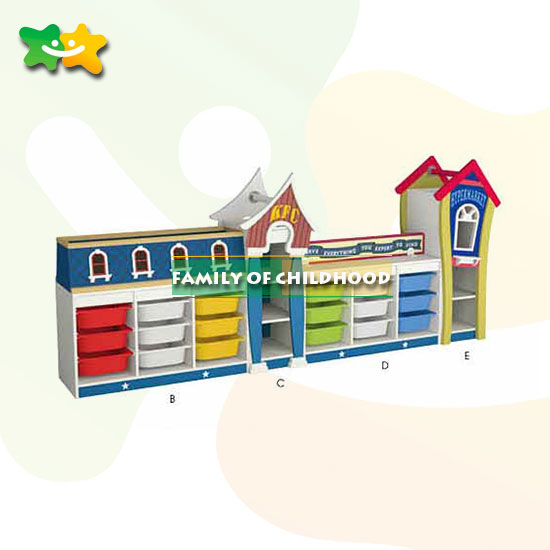 Multi Function Kindergarten Furniture Kids Cabinet For Sale