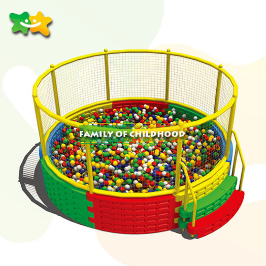Children plastic ball pool playground equipment with net