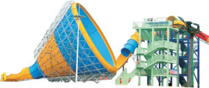 Water Park Equipment,Large trumpet slide,Water Park Equipment playground