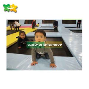 family of childhood,children bungee trampolines,amusement park