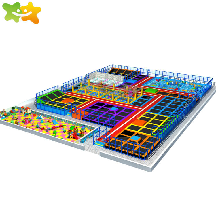 trampoline park equipment,big rectangular trampolines,family of childhood