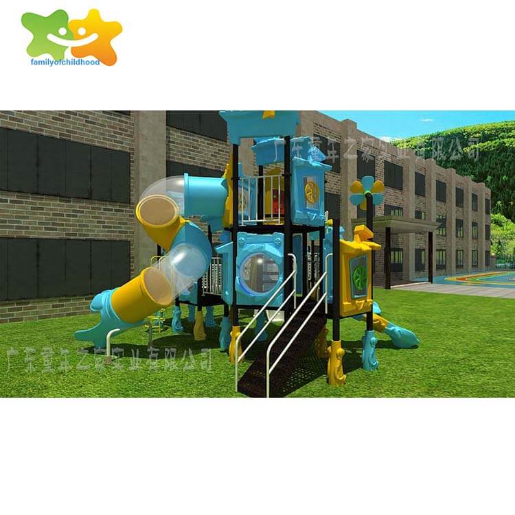 Kindergarten school plastic windmill climbing slide kids games outdoor playground,familyofchildhood