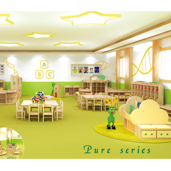 Kindergarten Preschool Wood classroom Furniture table and chair