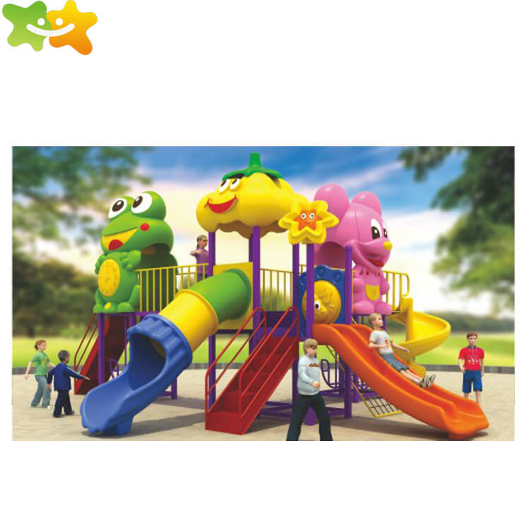 Outdoor plastic children game slide amusement park equipment slide for kids