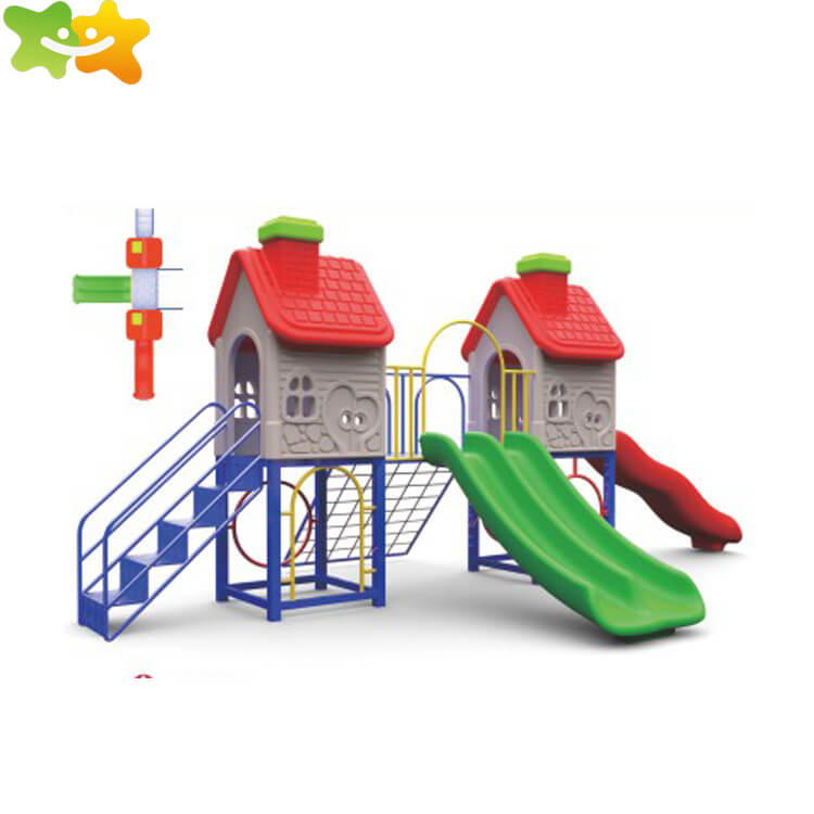 Outdoor plastic children game slide amusement park equipment slide for kids