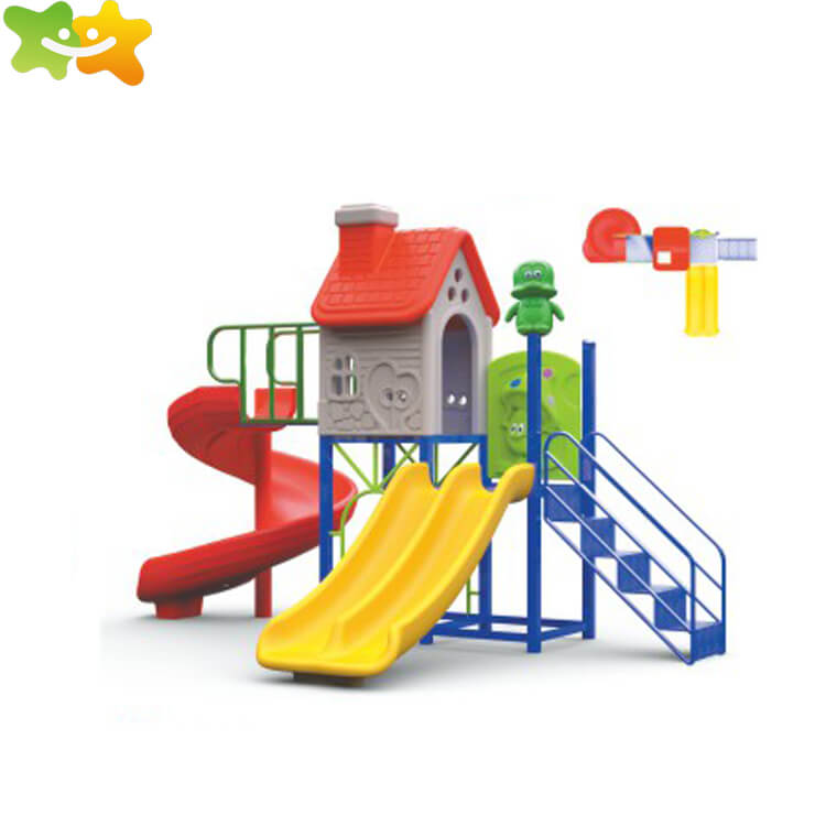 Outdoor plastic children game slide amusement park equipment slide for kids