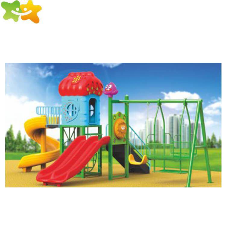 Outdoor plastic children game slide amusement park equipment slide for kids