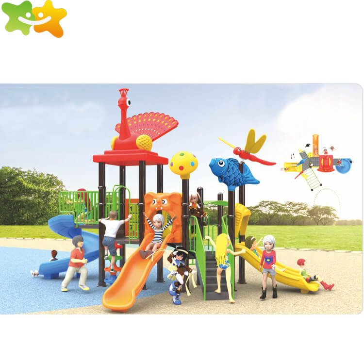 Popular Amusement Park Kids Toys Plastic Outdoor Playground Equipment Slide