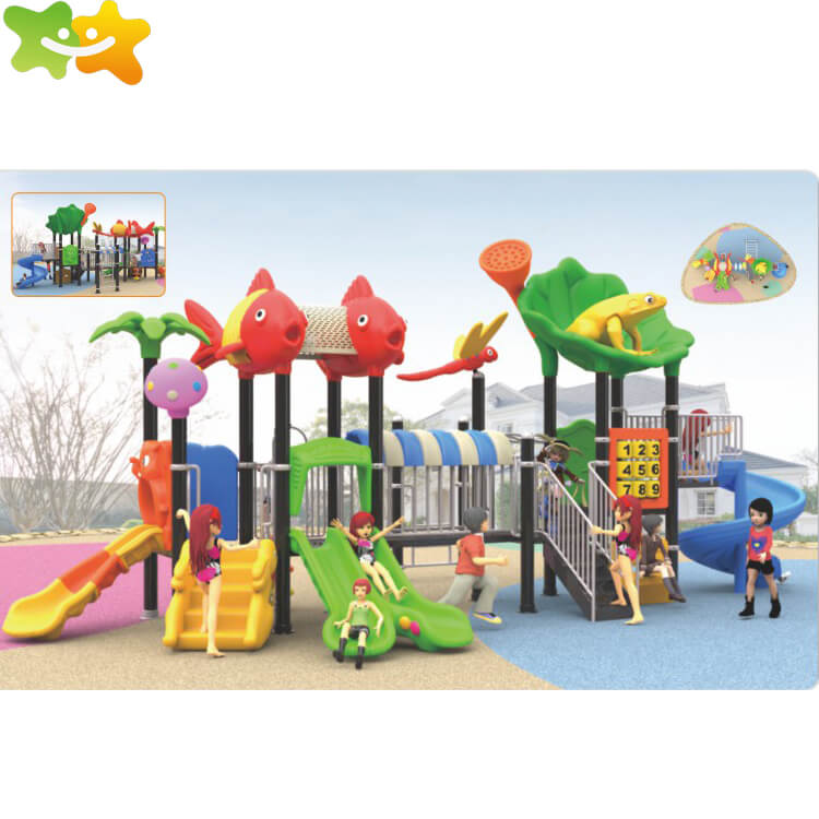 Popular Amusement Park Kids Toys Plastic Outdoor Playground Equipment Slide