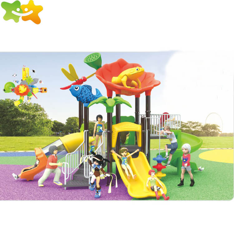 Popular Amusement Park Kids Toys Plastic Outdoor Playground Equipment Slide