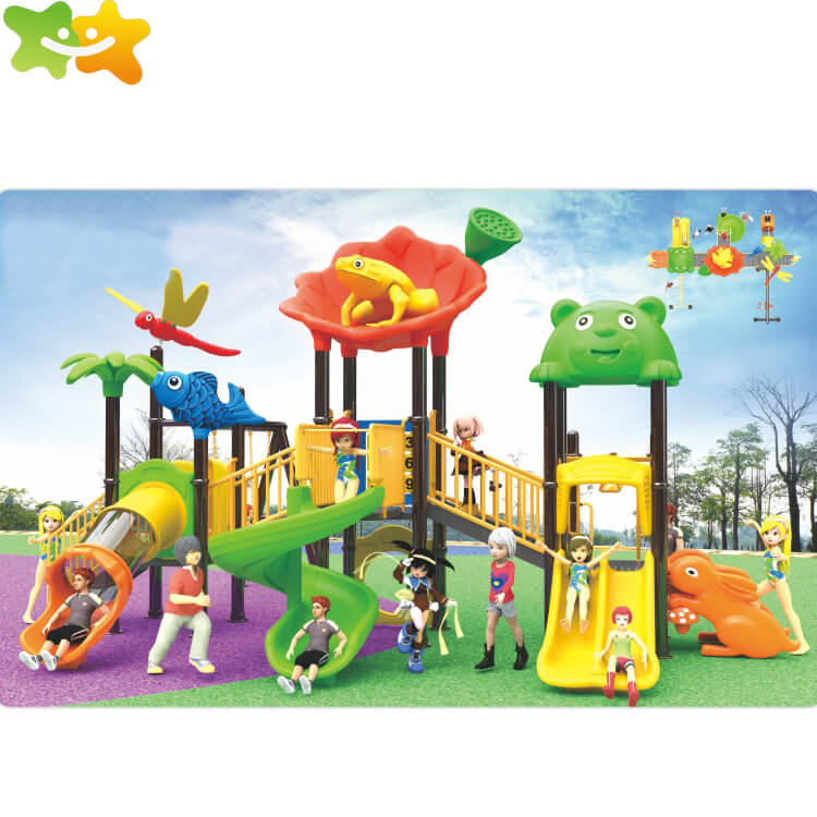 Popular Amusement Park Kids Toys Plastic Outdoor Playground Equipment Slide