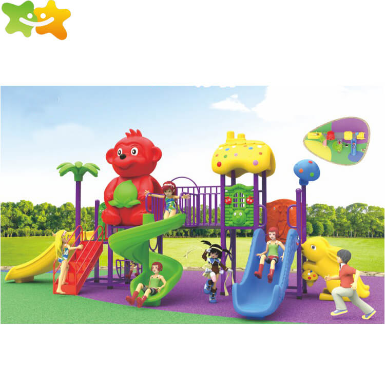 New Cheap Kindergarten Preschool Children Outdoor Playground Plastic Slide For Sale