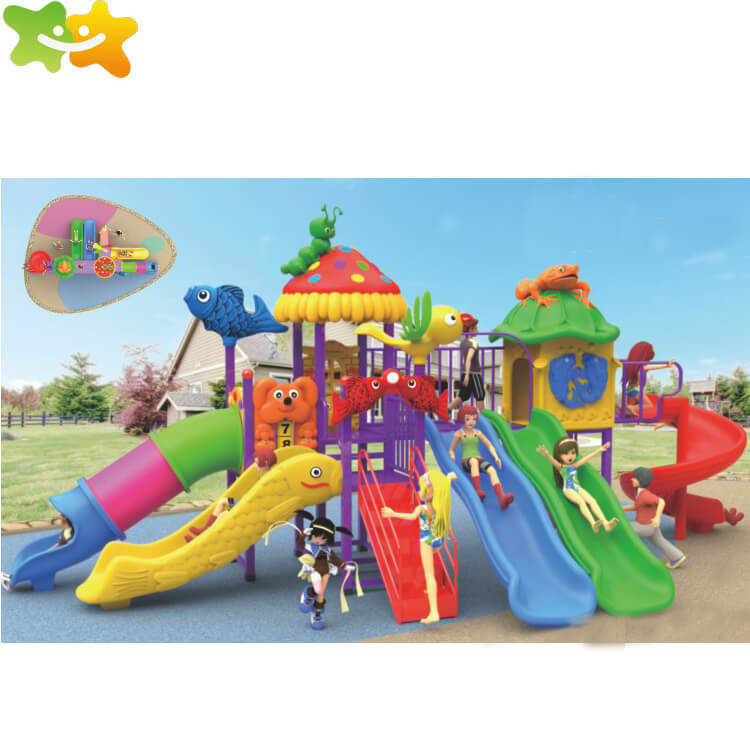 New Cheap Kindergarten Preschool Children Outdoor Playground Plastic Slide For Sale