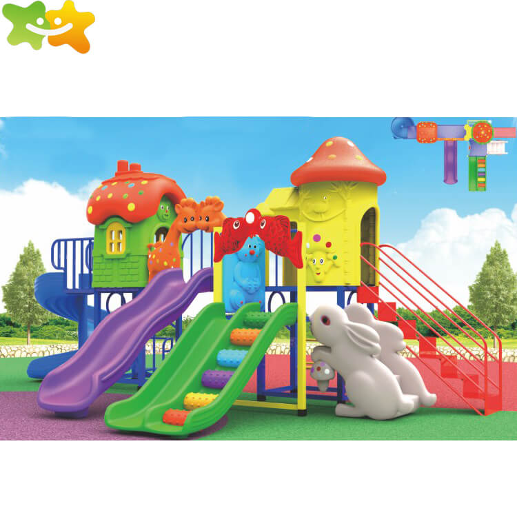 New Cheap Kindergarten Preschool Children Outdoor Playground Plastic Slide For Sale