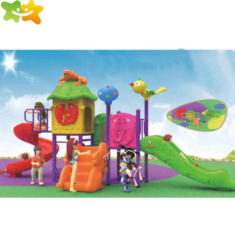 New Cheap Kindergarten Preschool Children Outdoor Playground Plastic Slide For Sale