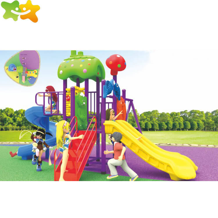 New Cheap Kindergarten Preschool Children Outdoor Playground Plastic Slide For Sale