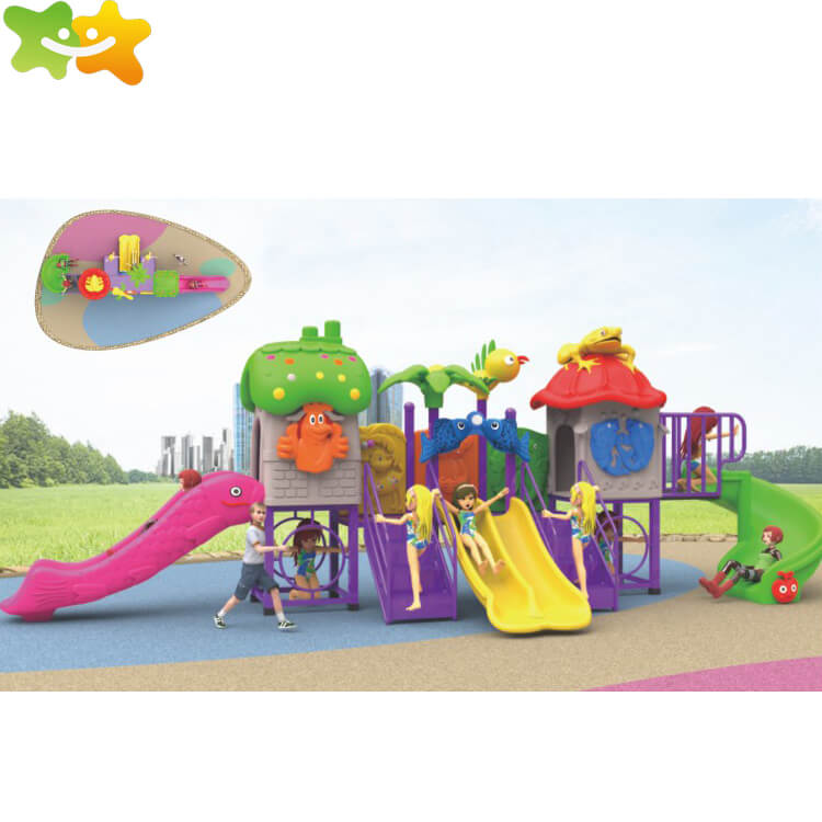 High-Quality Commercial Plastic Outdoor Kids Playground Slide For Sale