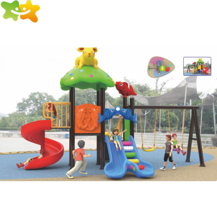 Kids Outdoor Playground Equipment Kindergarten Plastic Slide For Children