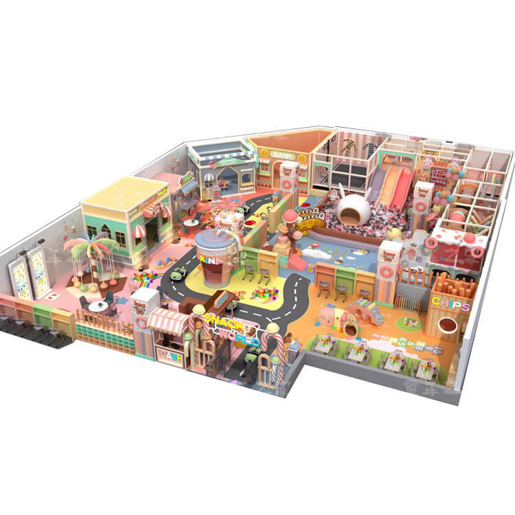 Commercial children soft play area candy theme kids indoor playground for sale