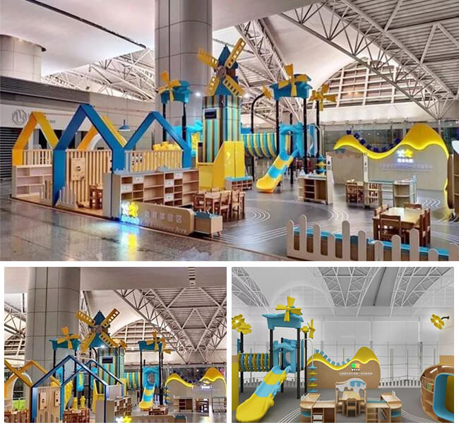 "Fairytale windmill town", a public welfare parent-child service project created by Guangzhou Baiyun International Airport and family of childhood